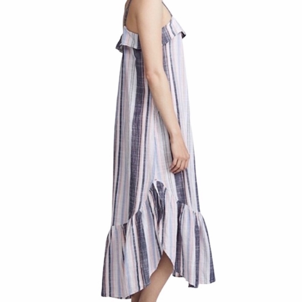Xirena Rumer Rainbow Stripe Ruffle Dress